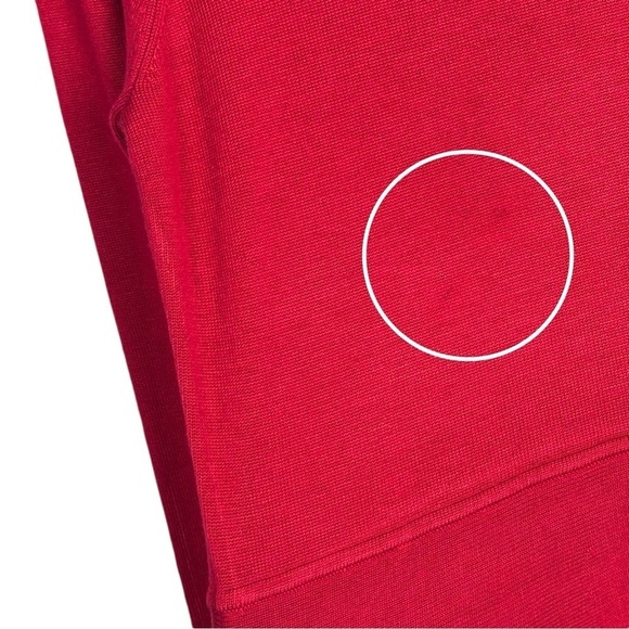 JASON WU 221869 RED SEQUIN CUFF KNIT FIT & FLARE LONG SLEEVE HOLIDAY DRESS - Picture 10 of 14